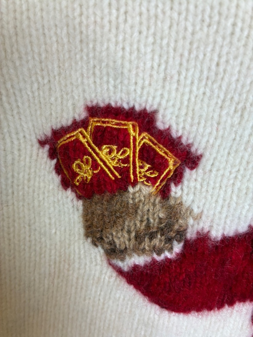 Polo Ralph Lauren Lunar New Year Polo Bear Crewneck Sweater in Cream Medium Rare - Picture 10 of 15